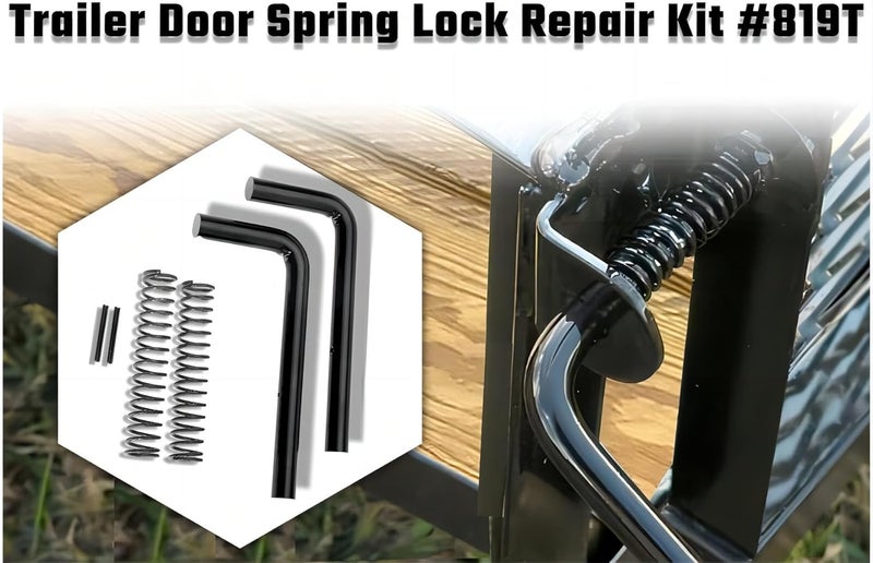 DUODUO Trailer Door Spring Lock Repair Kit 819T, Compatible with 4X8NG 5XI0LGW2K 6X8GW13 7X16HDLAND, for Van Trailer, Trailer Door Pins, Trailer Door Locks (2 pcs) - Image 4
